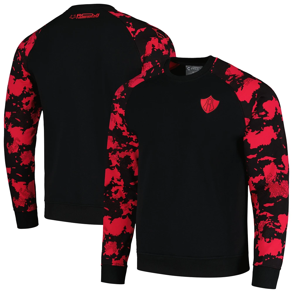 Men's Charly Black Club Atlas Raglan Pullover Sweatshirt