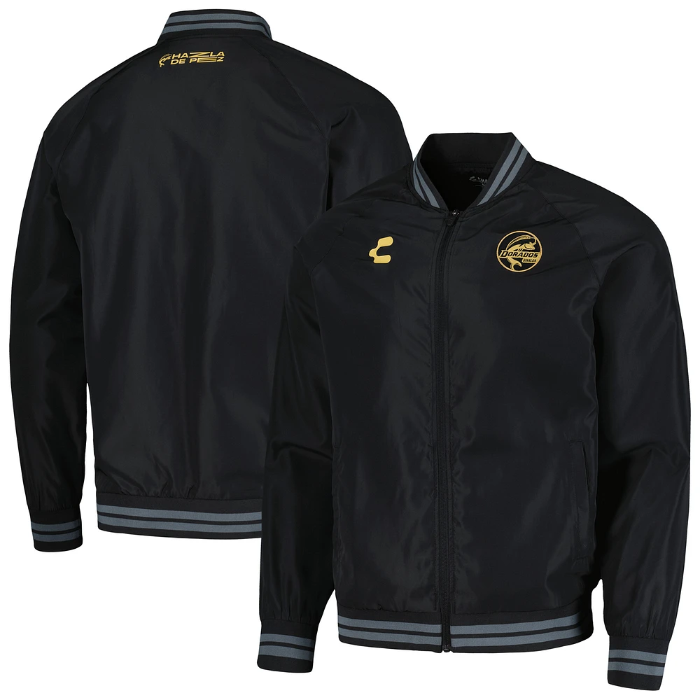 Men's Charly Black Dorados de Sinaloa Full-Zip Bomber Jacket