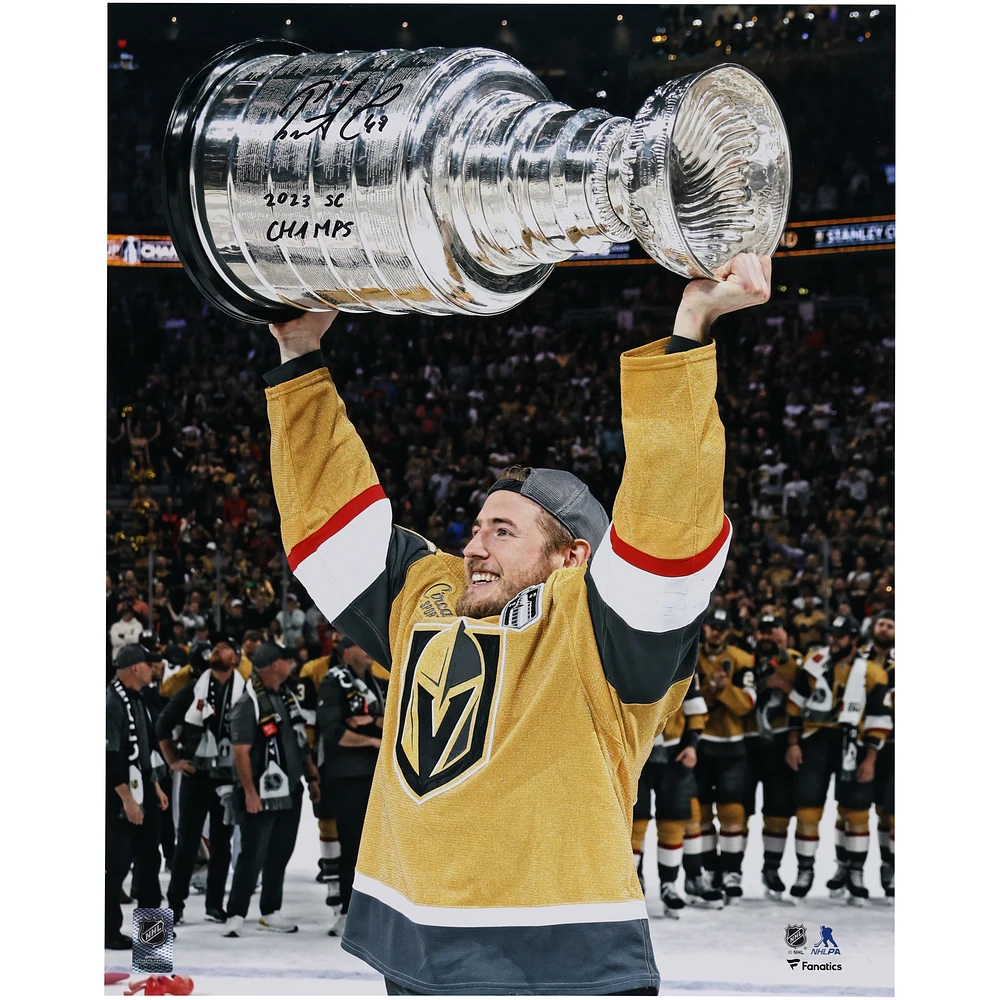 Ivan Barbashev Vegas Golden Knights Autographed 2023 Stanley Cup Champions 16" x 20" Raising Cup Photograph with "2023 SC Champs" Inscription
