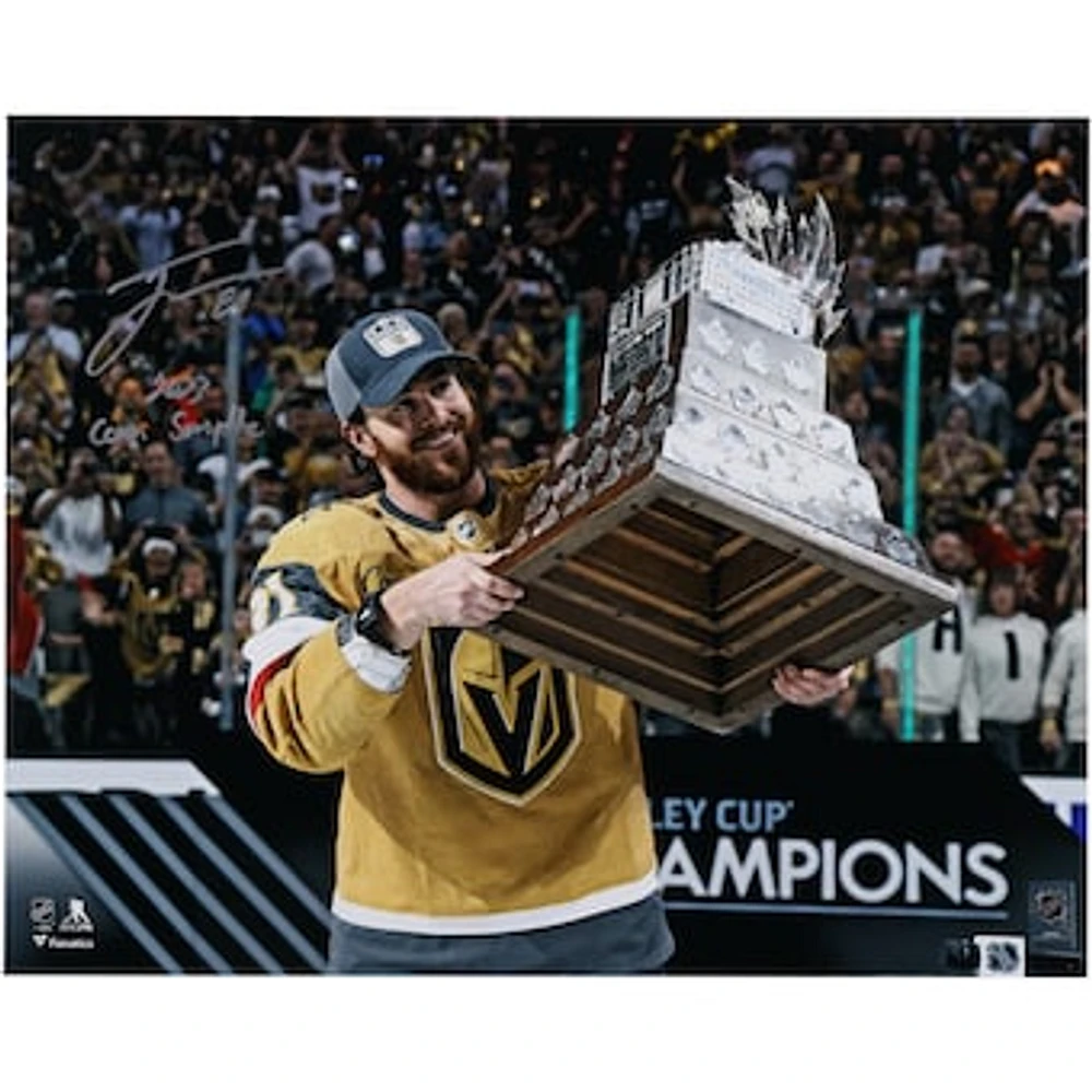 Jonathan Marchessault Vegas Golden Knights Autographed 2023 Stanley Cup Champions 16" x 20" Raising Conn Smythe Photograph with "2023 Conn Smythe" Inscription
