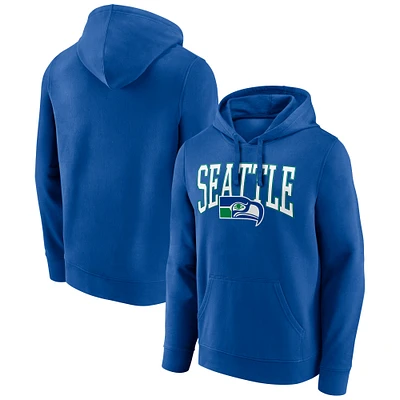 Men's Royal Seattle Seahawks Gridiron Classics Campus Standard Pullover Hoodie