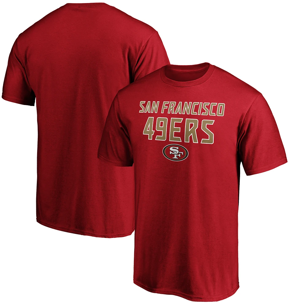 Men's Scarlet San Francisco 49ers Game Day Stack T-Shirt