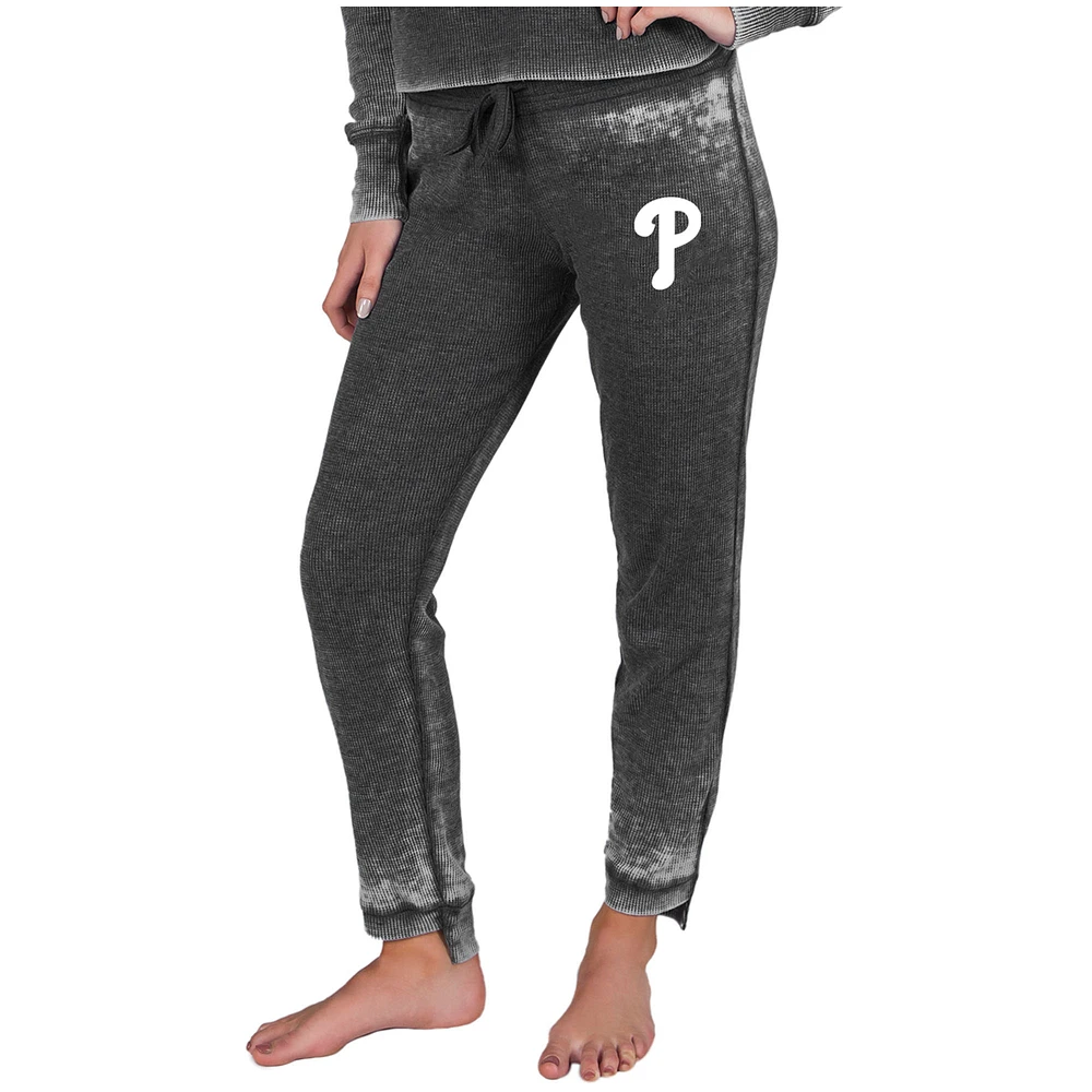 Women's Concepts Sport Charcoal Philadelphia Phillies Resurgence Waffle Knit Pants