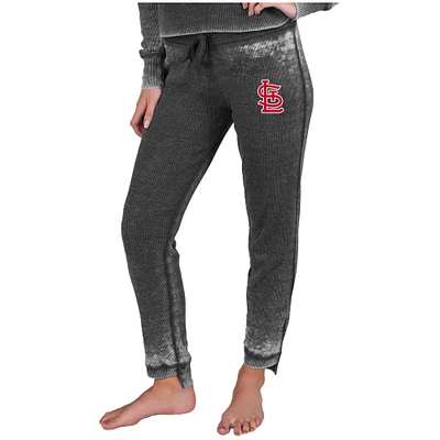 Women's Concepts Sport Charcoal St. Louis Cardinals Resurgence Waffle Knit Pants