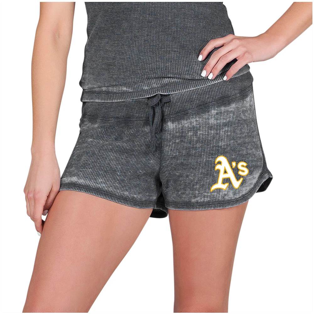 Women's Concepts Sport Charcoal Athletics Resurgence Waffle Knit Shorts