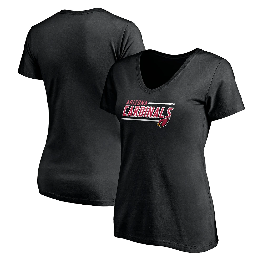 Women's Black Arizona Cardinals Mascot In Bounds V-Neck T-Shirt