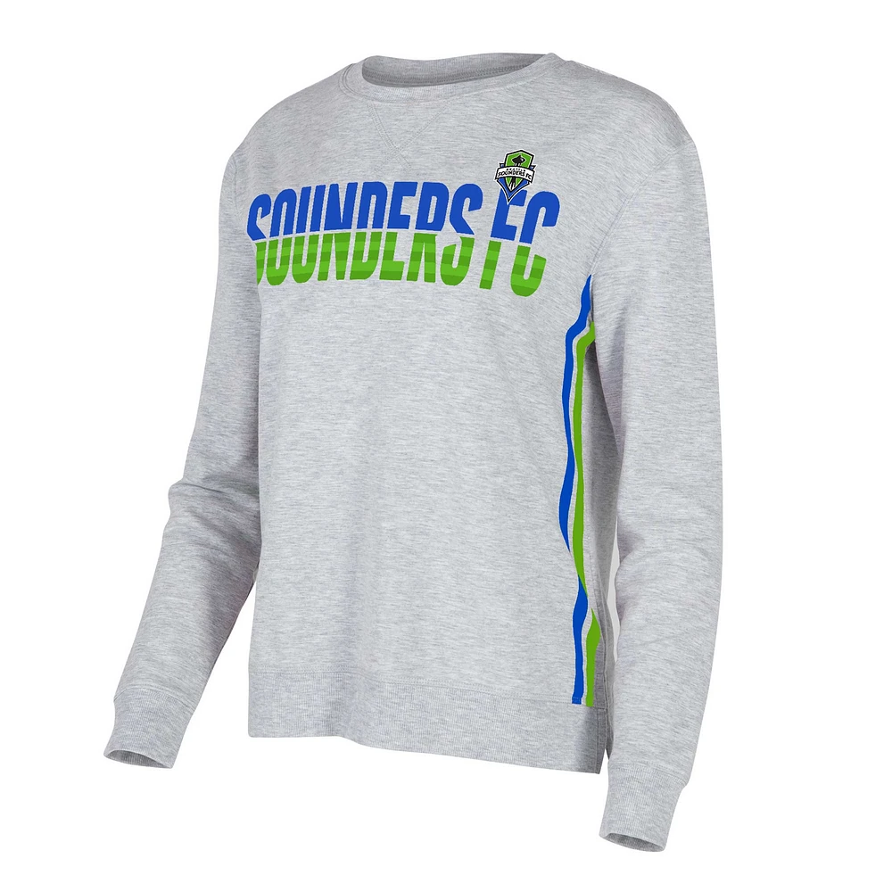 Women's Concepts Sport Gray Seattle Sounders FC Cedar Tri-Blend Long Sleeve Top