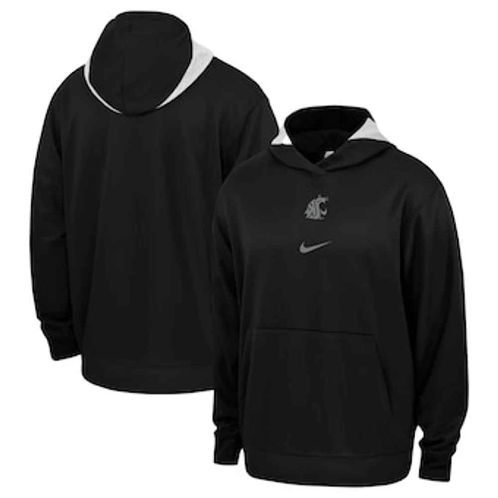 Men's Nike Black Washington State Cougars Basketball Spotlight Performance Pullover Hoodie