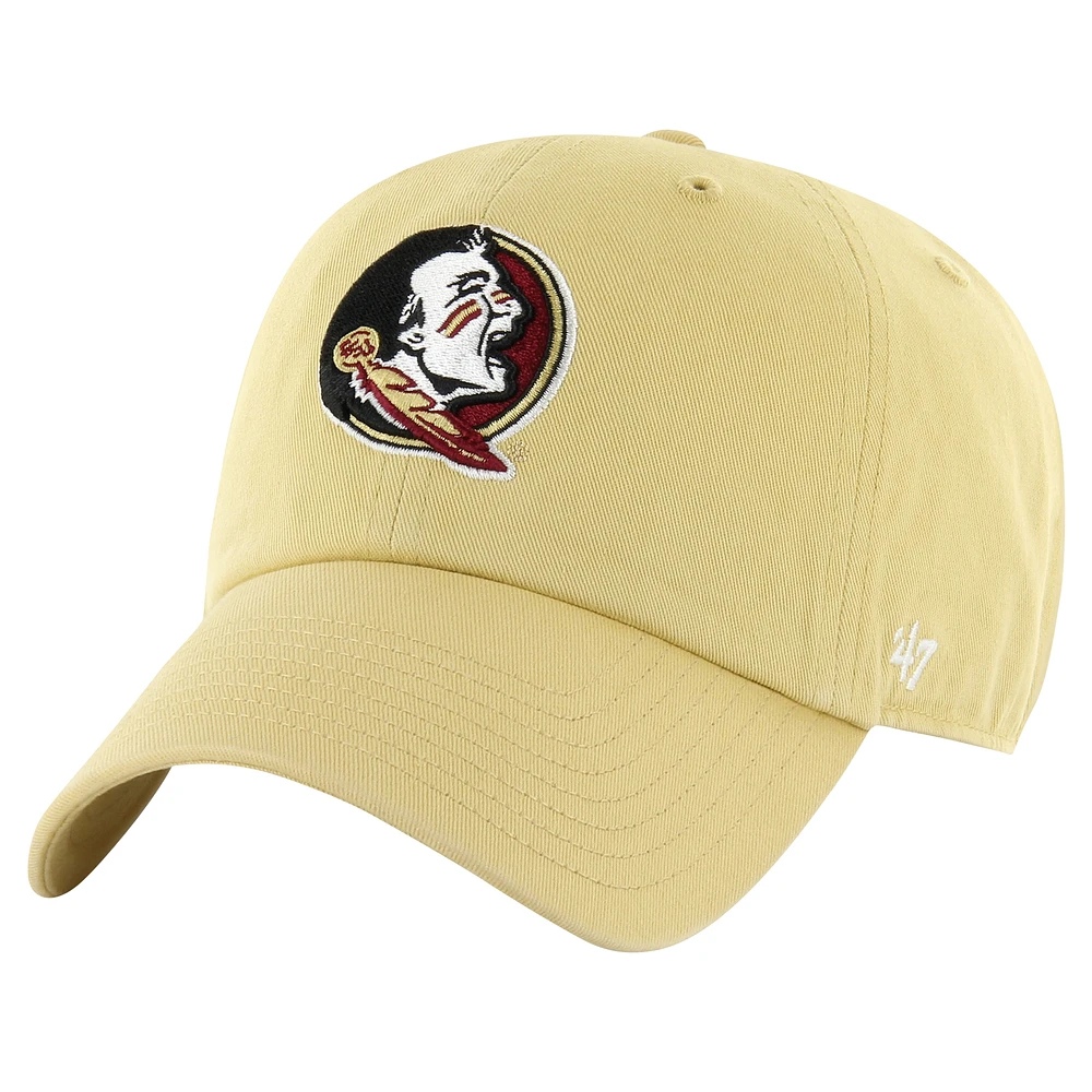 Men's '47 Gold Florida State Seminoles Clean Up Adjustable Hat