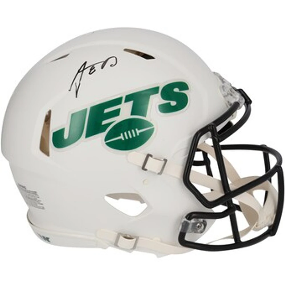 Aaron Rodgers New York Jets Autographed Riddell Flat White Speed Authentic Helmet
