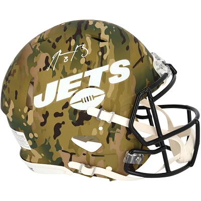 Aaron Rodgers New York Jets Autographed Riddell Camo Speed Authentic Helmet