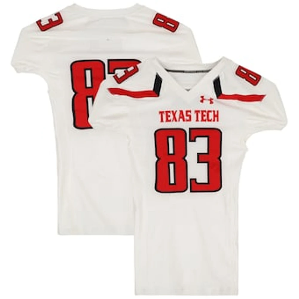 Texas Tech Red Raiders Team-Issued #83 White Jersey from the 2015 NCAA Football Season