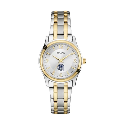 Women's Bulova Silver Shawnee State Bears Two-Tone Stainless Steel Watch