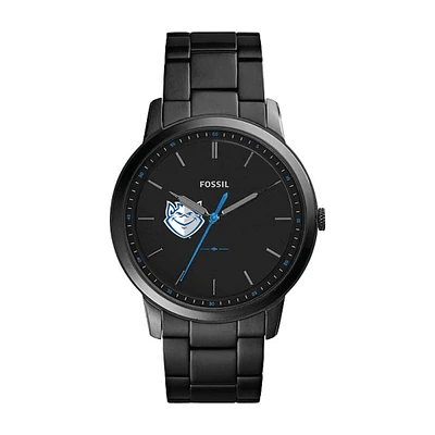 Men's Fossil Black Saint Louis Billikens Minimalist Slim Stainless Steel Watch