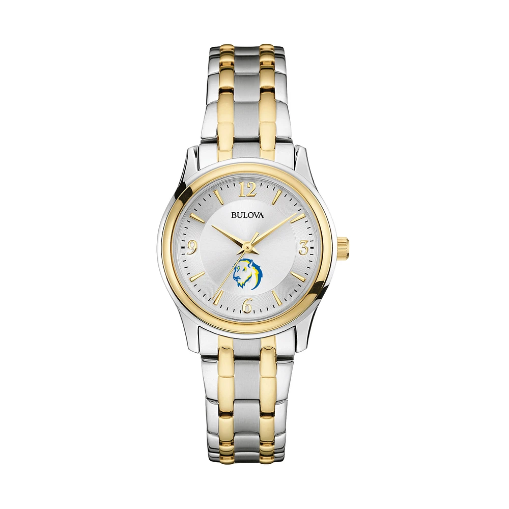 Women's Bulova Silver Southeastern Oklahoma State Savage Storm Two-Tone Stainless Steel Watch