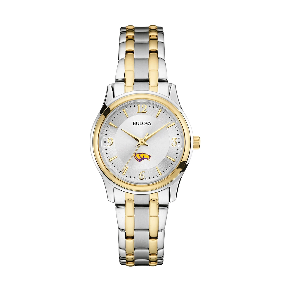 Women's Bulova Silver Wisconsin-Stevens Point Pointers Two-Tone Stainless Steel Watch