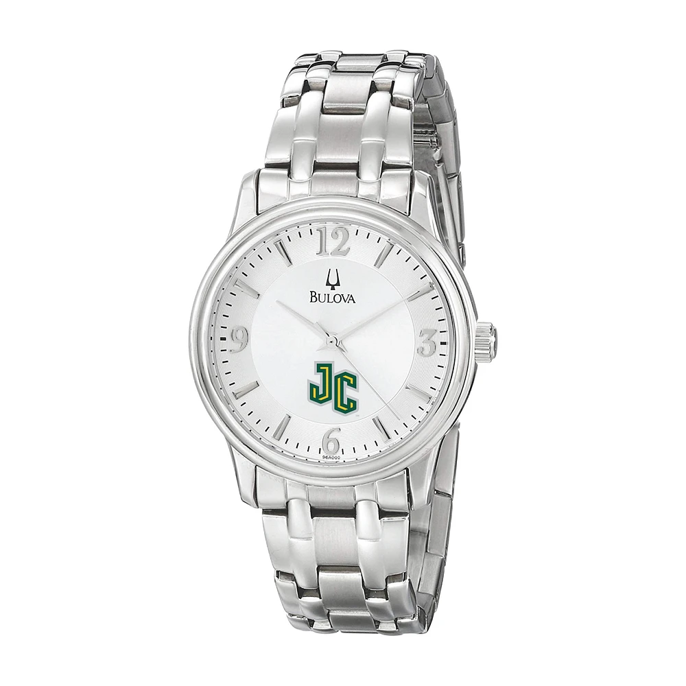 Men's Bulova Silver New Jersey City Gothic Knights Stainless Steel Quartz Watch