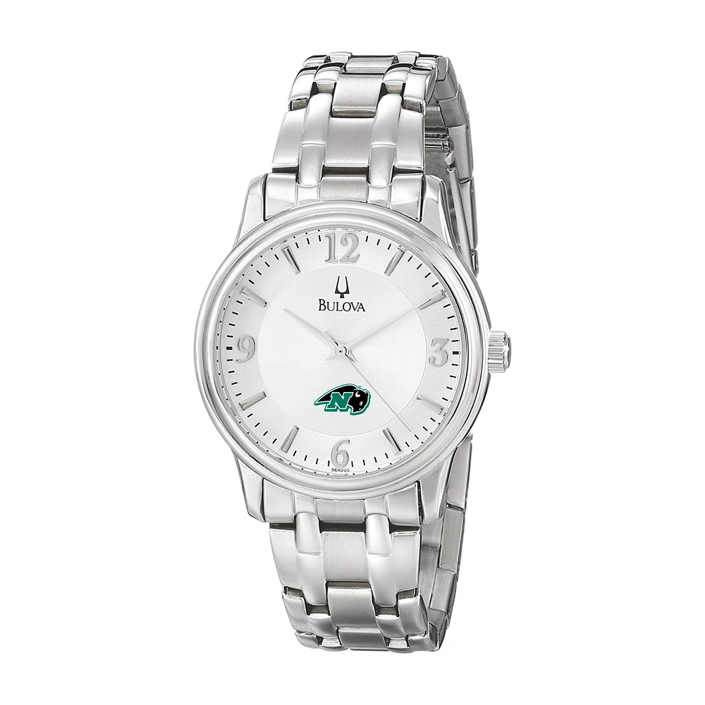 Men's Bulova Silver Nichols College Bison Stainless Steel Quartz Watch