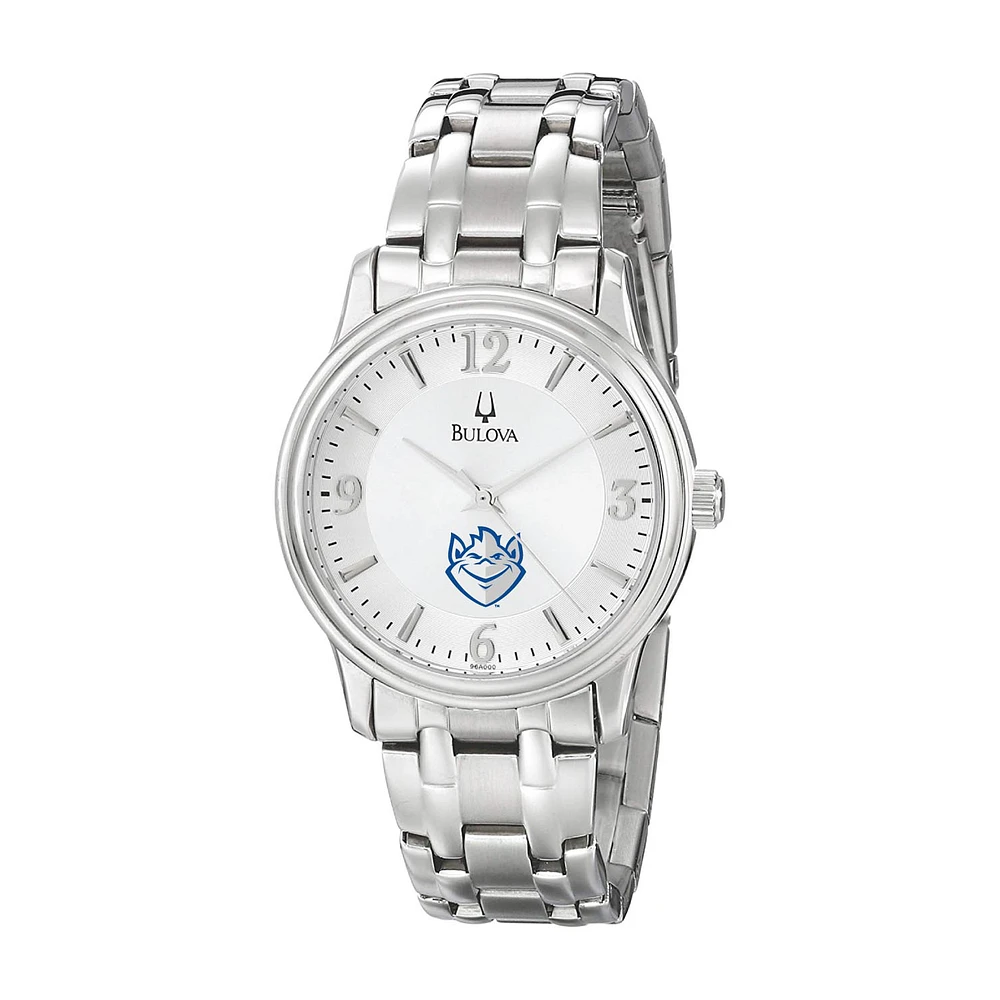 Men's Bulova Silver Saint Louis Billikens Stainless Steel Quartz Watch