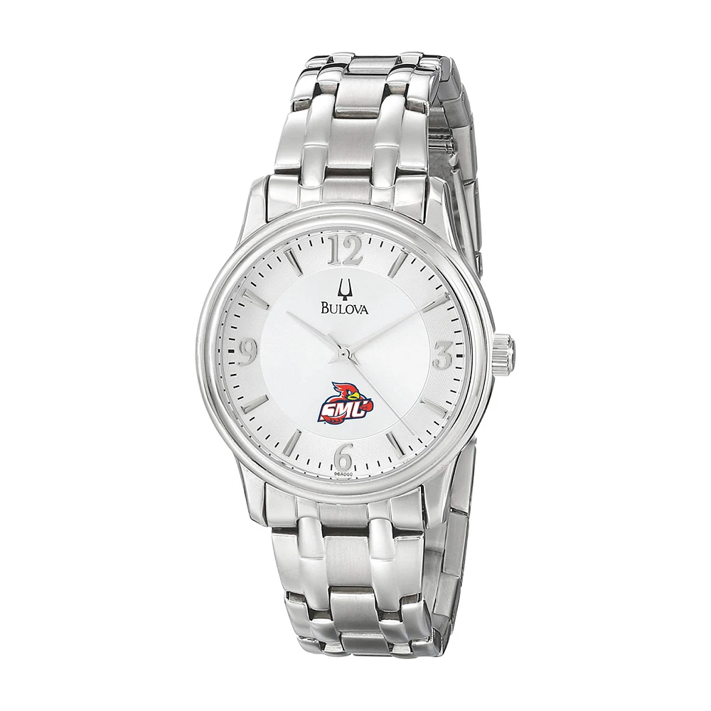 Men's Bulova Silver St. Mary's Cardinals Stainless Steel Quartz Watch