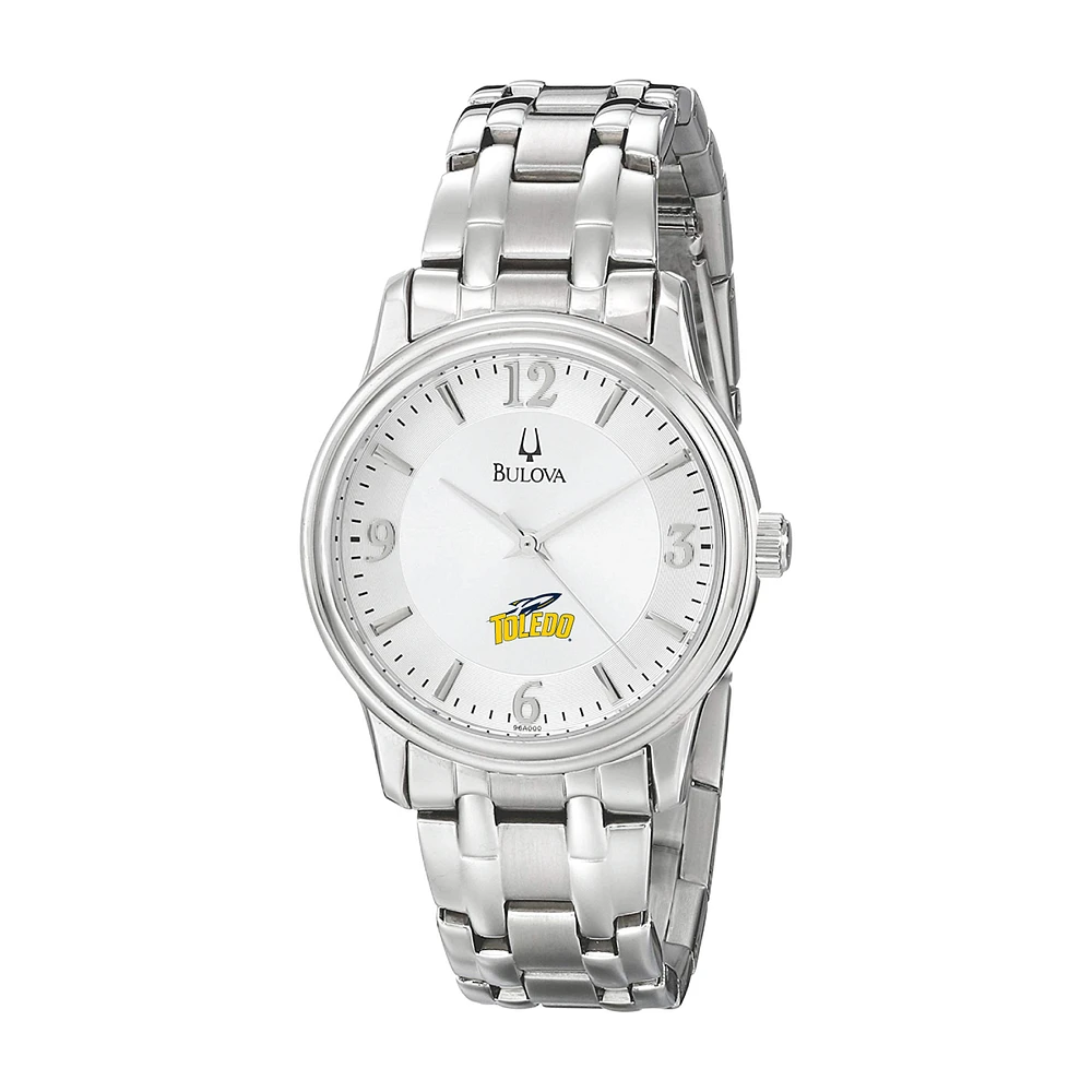 Men's Bulova Silver Toledo Rockets Stainless Steel Quartz Watch