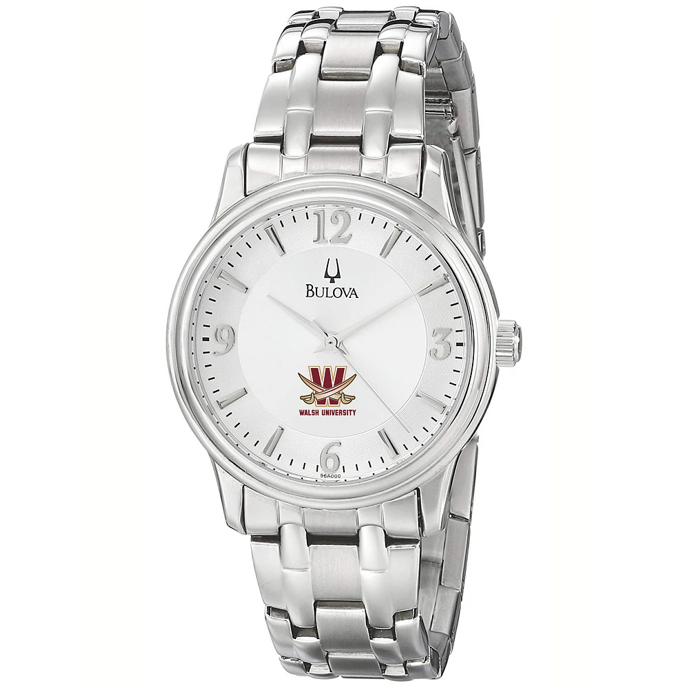 Men's Bulova Silver Walsh Cavaliers Stainless Steel Quartz Watch