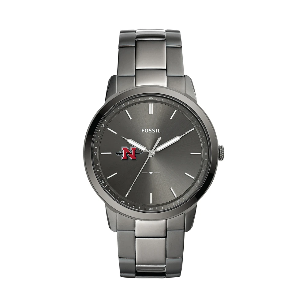 Men's Fossil Gray Nicholls State Colonels Minimalist Three-Hand Smoke Watch