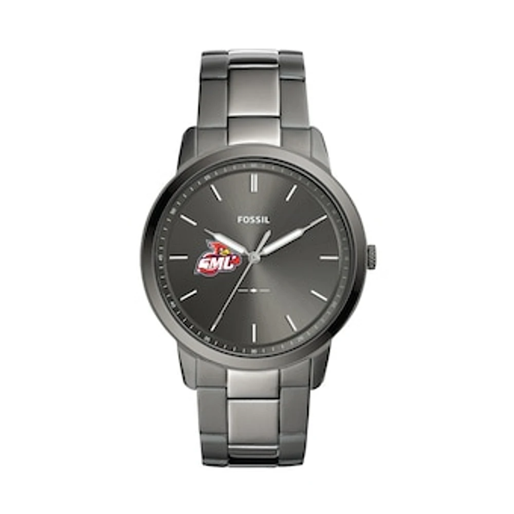 Men's Fossil Gray St. Mary's Cardinals Minimalist Three-Hand Smoke Watch