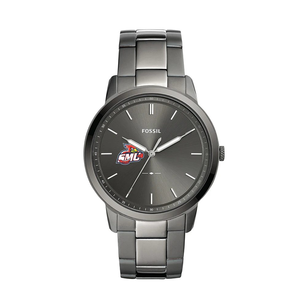 Men's Fossil Gray St. Mary's Cardinals Minimalist Three-Hand Smoke Watch
