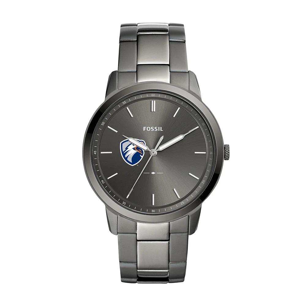 Men's Fossil Gray Texas Tyler Patriots Minimalist Three-Hand Smoke Watch