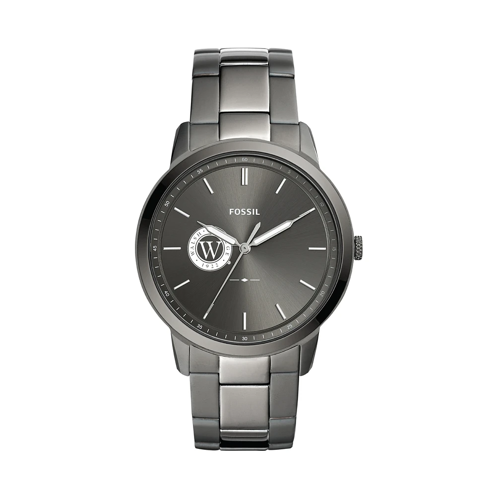 Men's Fossil Gray Walsh College Minimalist Three-Hand Smoke Watch
