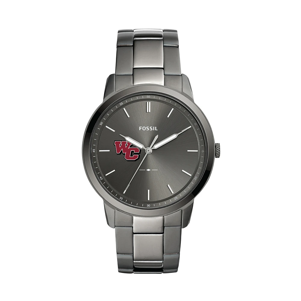 Men's Fossil Gray Washington College Shoremen Minimalist Three-Hand Smoke Watch