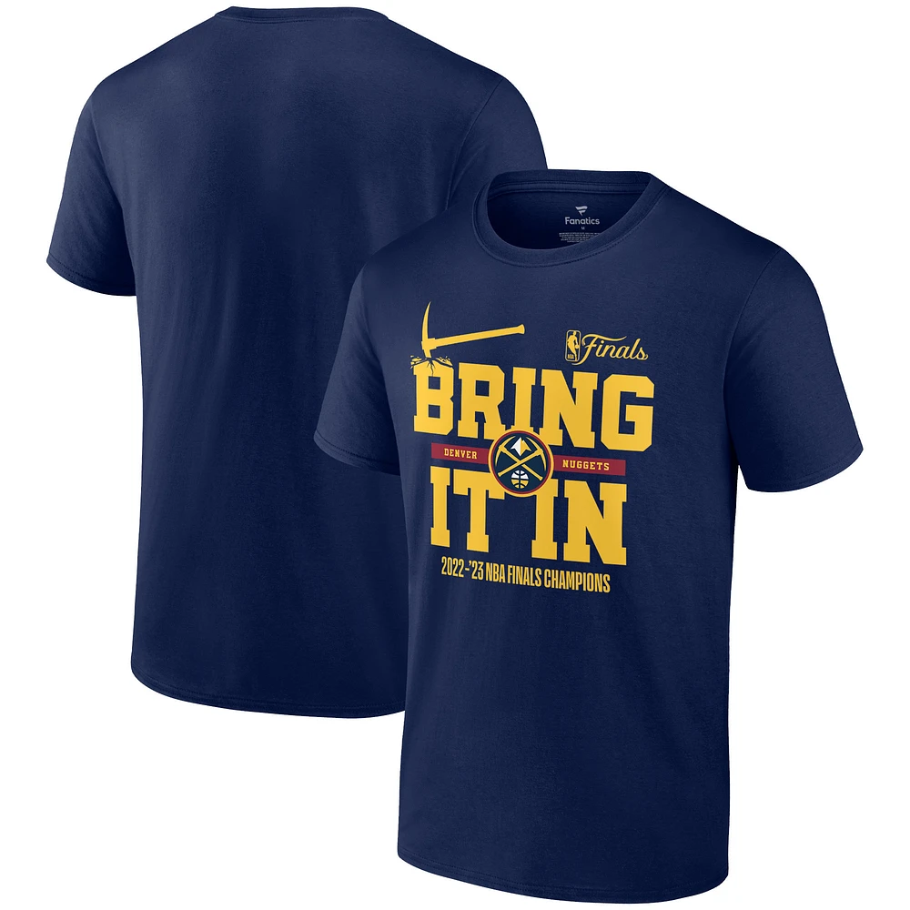 Men's Fanatics Navy Denver Nuggets 2023 NBA Finals Champions Half Court Hometown Originals Big & Tall T-Shirt