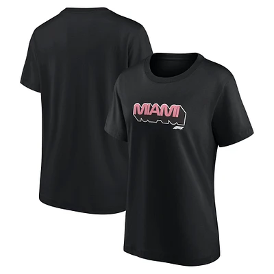 Women's Black Formula 1 Miami Grand Prix T-Shirt