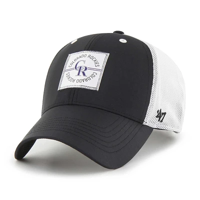 Men's '47 Black Colorado Rockies Disburse MVP Trucker Adjustable Hat