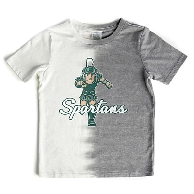Girls Youth Gameday Couture Gray Michigan State Spartans Pacesetter T-Shirt