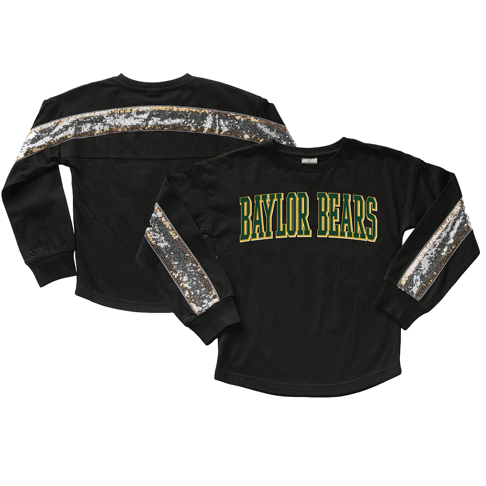 Girls Youth Gameday Couture Black Baylor Bears Guess Who's Back Long Sleeve T-Shirt