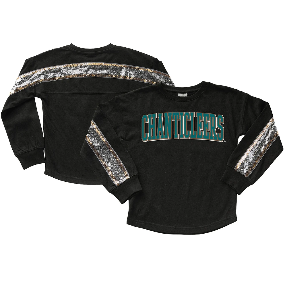 Girls Youth Gameday Couture Black Coastal Carolina Chanticleers Guess Who's Back Long Sleeve T-Shirt