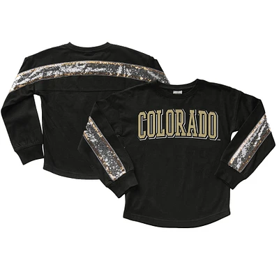 Girls Youth Gameday Couture Black Colorado Buffaloes Guess Who's Back Long Sleeve T-Shirt
