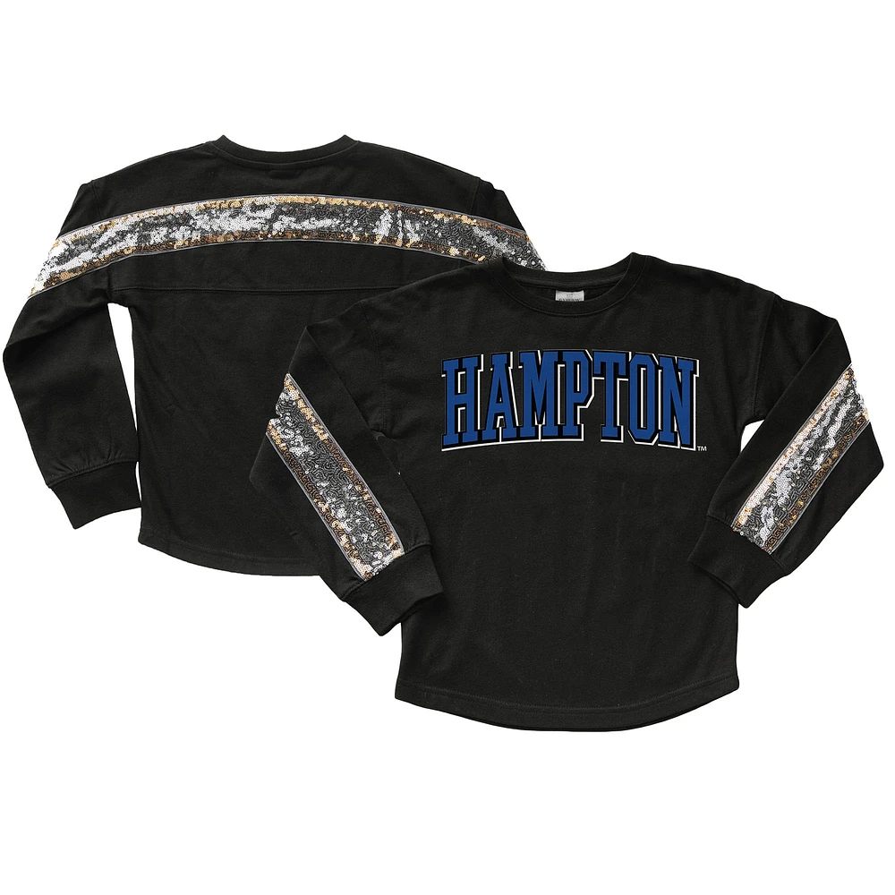 Girls Youth Gameday Couture Black Hampton Pirates Guess Who's Back Long Sleeve T-Shirt