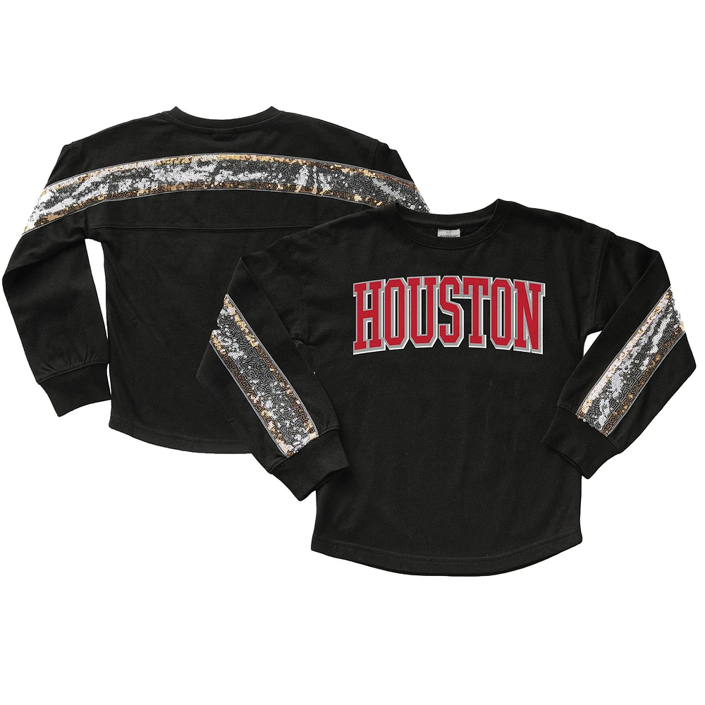 Girls Youth Gameday Couture Black Houston Cougars Guess Who's Back Long Sleeve T-Shirt
