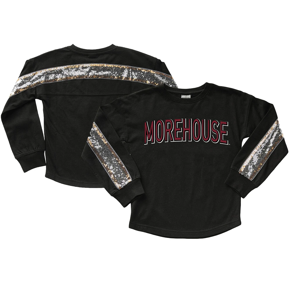 Girls Youth Gameday Couture Black Morehouse Maroon Tigers Guess Who's Back Long Sleeve T-Shirt