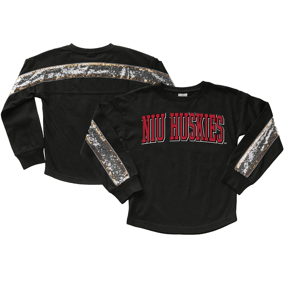Girls Youth Gameday Couture Black Northern Illinois Huskies Guess Who's Back Long Sleeve T-Shirt