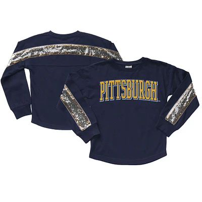 Girls Youth Gameday Couture Navy Pitt Panthers Guess Who's Back Long Sleeve T-Shirt