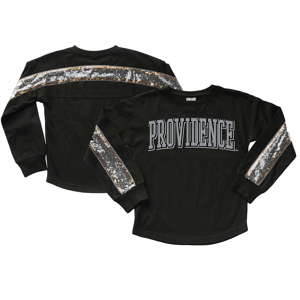 Girls Youth Gameday Couture Black Providence Friars Guess Who's Back Long Sleeve T-Shirt