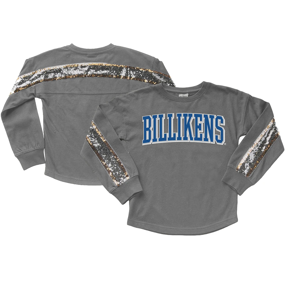 Girls Youth Gameday Couture Gray Saint Louis Billikens Guess Who's Back Long Sleeve T-Shirt