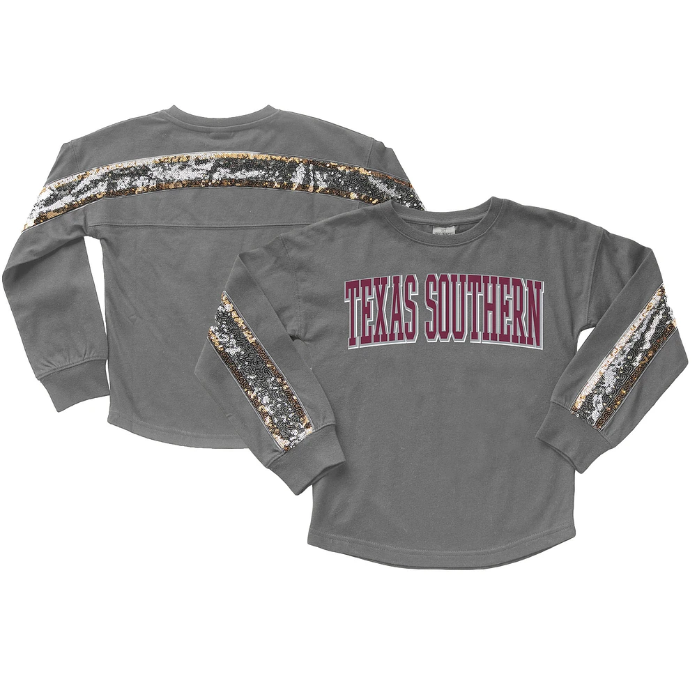 Girls Youth Gameday Couture Gray Texas Southern Tigers Guess Who's Back Long Sleeve T-Shirt