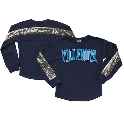 Girls Youth Gameday Couture Navy Villanova Wildcats Guess Who's Back Long Sleeve T-Shirt