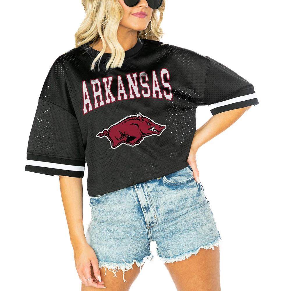 Women's Gameday Couture Black Arkansas Razorbacks Game Face Fashion Jersey