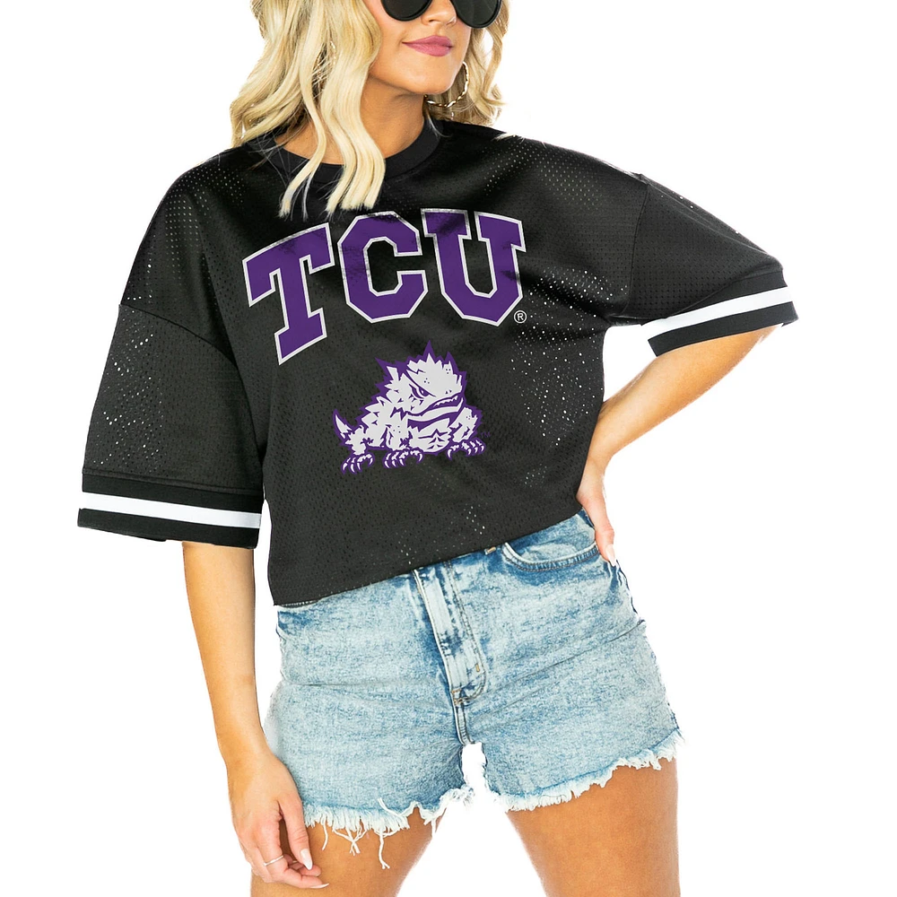 Women's Gameday Couture Black TCU Horned Frogs Game Face Fashion Jersey